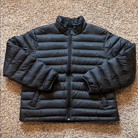 Lands' End Other - Lands' End Puffer Men’s Black 600 Down Rating Puffer Jacket Size L *LIKE NEW*